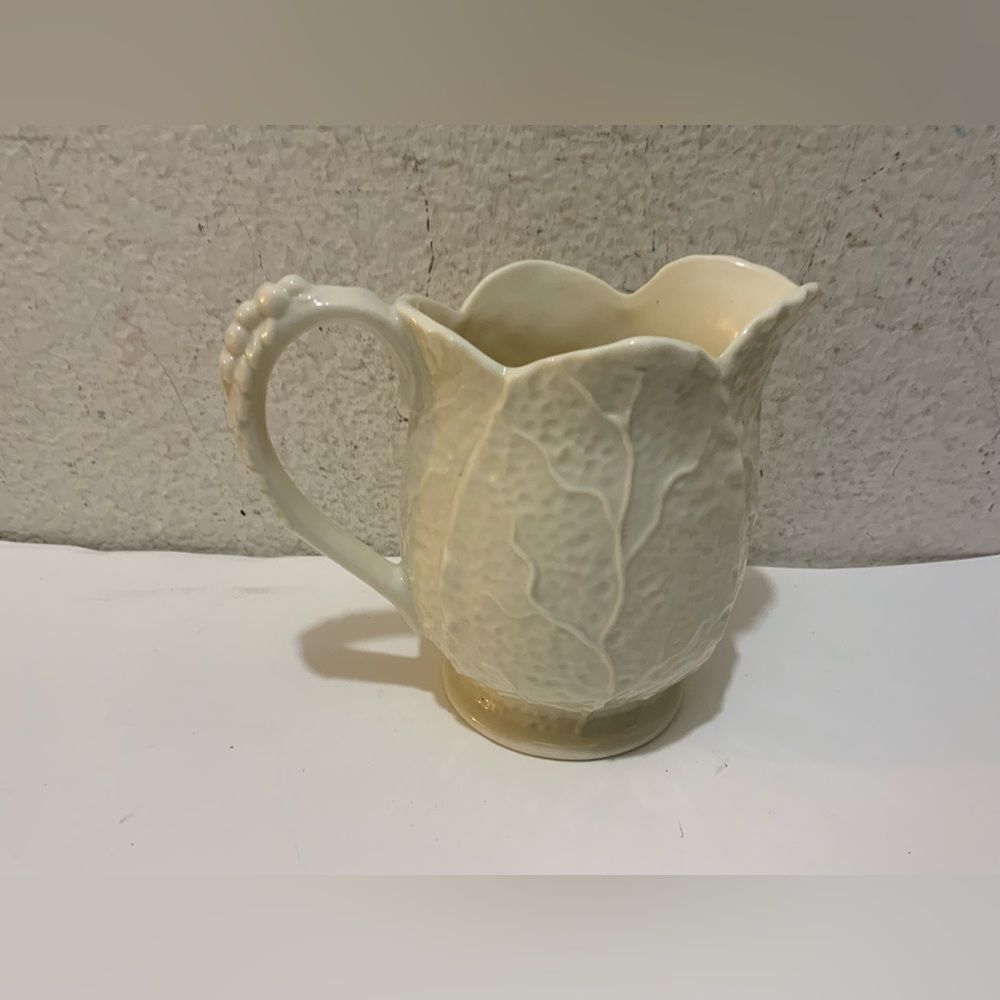 I Godinger & Co Home Essential 7” Embossed Cabbage Leaf Cream Pitcher